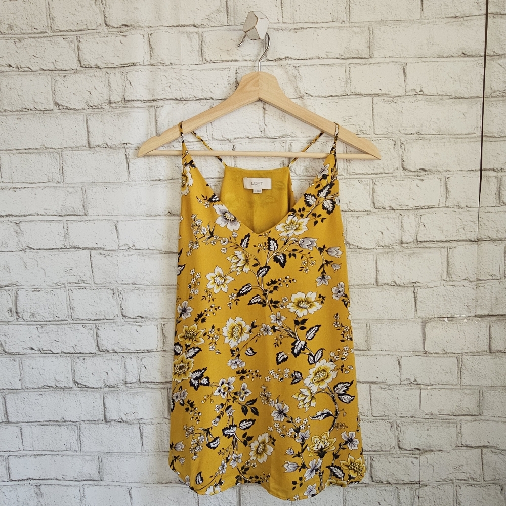 ☆ LOFT Yellow Floral Camisole